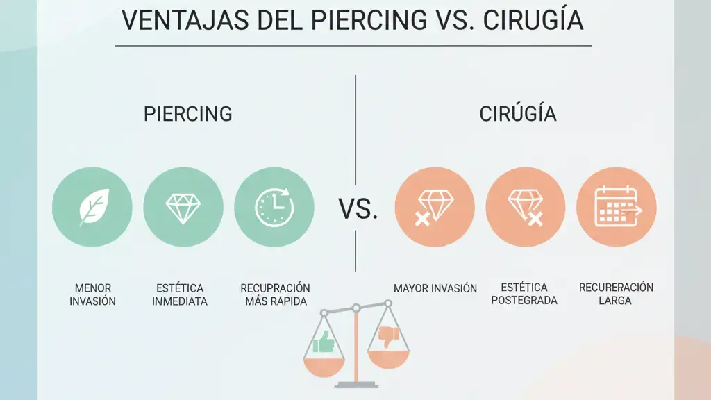 Ventajas del piercing vs cirugia