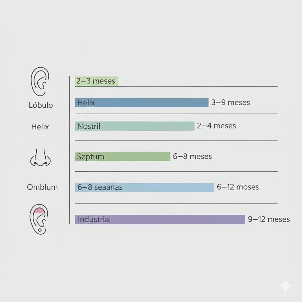 Cuánto tarda en cicatrizar un piercing