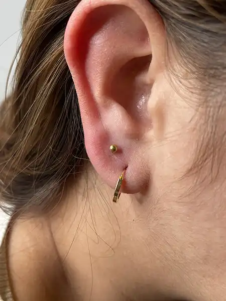 Piercings menos dolorosos: lobulo