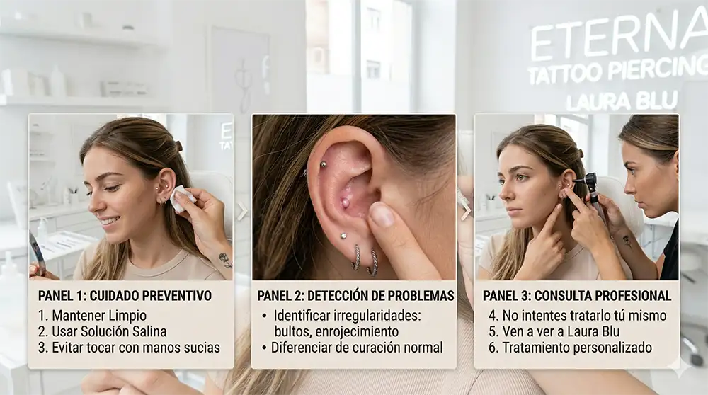 Bulto en un piercing? que hacer