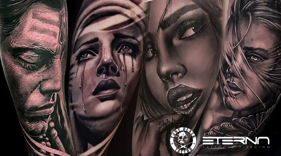 Tatuajes de caras realistas realizadas en nuestro estudio por Tony Black