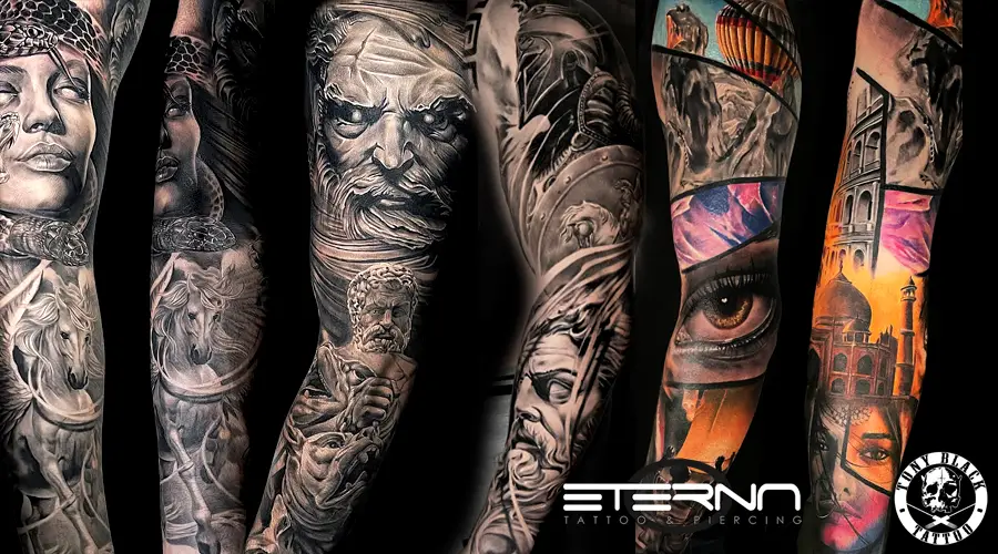 Coleccion de Mangas realistas de brazo completo realizadas por Tony Black en Barcelona
